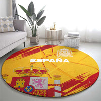 Basketball Fan Jersey Spanish Round Carpet Royal Seal of España - Wonder Print Shop