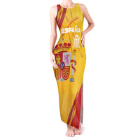 Custom Basketball Fan Jersey Spanish Tank Maxi Dress Royal Seal of España - Wonder Print Shop