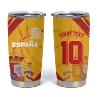 Custom Basketball Fan Jersey Spanish Tumbler Cup Royal Seal of España - Wonder Print Shop