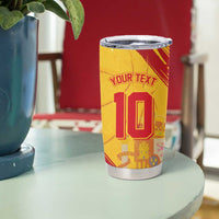 Custom Basketball Fan Jersey Spanish Tumbler Cup Royal Seal of España - Wonder Print Shop