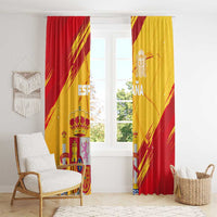 Basketball Fan Jersey Spanish Window Curtain Royal Seal of España - Wonder Print Shop