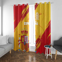Basketball Fan Jersey Spanish Window Curtain Royal Seal of España - Wonder Print Shop