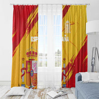 Basketball Fan Jersey Spanish Window Curtain Royal Seal of España - Wonder Print Shop
