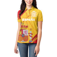 Custom Basketball Fan Jersey Spanish Women Polo Shirt Royal Seal of España - Wonder Print Shop
