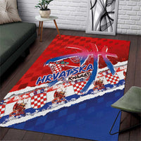 Basketball Fan Jersey Croatian Area Rug Hrvatska-The Chequered Ones - Wonder Print Shop