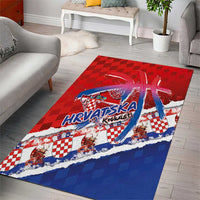 Basketball Fan Jersey Croatian Area Rug Hrvatska-The Chequered Ones - Wonder Print Shop