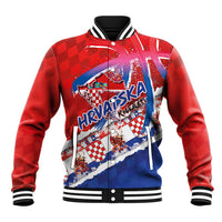Basketball Fan Jersey Croatian Baseball Jacket Hrvatska-The Chequered Ones - Wonder Print Shop