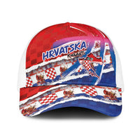 Basketball Fan Jersey Croatian Baseball Net Cap Hrvatska-The Chequered Ones - Wonder Print Shop