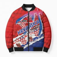 Basketball Fan Jersey Croatian Bomber Puffer Jacket Hrvatska-The Chequered Ones - Wonder Print Shop