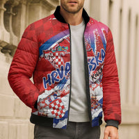 Basketball Fan Jersey Croatian Bomber Puffer Jacket Hrvatska-The Chequered Ones - Wonder Print Shop