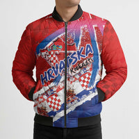 Basketball Fan Jersey Croatian Bomber Puffer Jacket Hrvatska-The Chequered Ones - Wonder Print Shop
