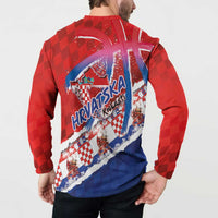Basketball Fan Jersey Croatian Button Sweatshirt Hrvatska-The Chequered Ones - Wonder Print Shop