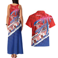 Basketball Fan Jersey Croatian Couples Matching Tank Maxi Dress and Hawaiian Shirt Hrvatska-The Chequered Ones - Wonder Print Shop