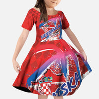 Basketball Fan Jersey Croatian Family Matching Mermaid Dress and Hawaiian Shirt Hrvatska-The Chequered Ones - Wonder Print Shop