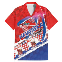 Basketball Fan Jersey Croatian Family Matching Mermaid Dress and Hawaiian Shirt Hrvatska-The Chequered Ones - Wonder Print Shop