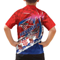 Basketball Fan Jersey Croatian Family Matching Summer Maxi Dress and Hawaiian Shirt Hrvatska-The Chequered Ones - Wonder Print Shop