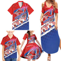 Basketball Fan Jersey Croatian Family Matching Summer Maxi Dress and Hawaiian Shirt Hrvatska-The Chequered Ones - Wonder Print Shop