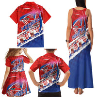 Basketball Fan Jersey Croatian Family Matching Tank Maxi Dress and Hawaiian Shirt Hrvatska-The Chequered Ones - Wonder Print Shop