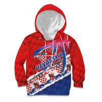Basketball Fan Jersey Croatian Kid Hoodie Hrvatska-The Chequered Ones - Wonder Print Shop