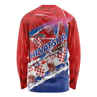Basketball Fan Jersey Croatian Long Sleeve Shirt Hrvatska-The Chequered Ones - Wonder Print Shop