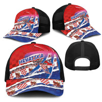 Basketball Fan Jersey Croatian Mesh Trucker Cap Hrvatska-The Chequered Ones - Wonder Print Shop