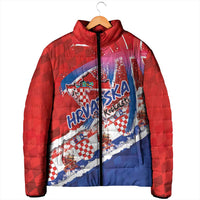 Basketball Fan Jersey Croatian Padded Jacket Hrvatska-The Chequered Ones - Wonder Print Shop