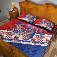 Basketball Fan Jersey Croatian Quilt Bed Set Hrvatska-The Chequered Ones - Wonder Print Shop