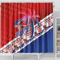 Basketball Fan Jersey Croatian Shower Curtain Hrvatska-The Chequered Ones - Wonder Print Shop