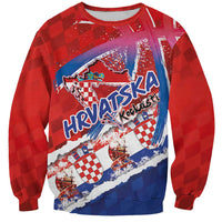 Basketball Fan Jersey Croatian Sweatshirt Hrvatska-The Chequered Ones - Wonder Print Shop