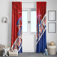 Basketball Fan Jersey Croatian Window Curtain Hrvatska-The Chequered Ones - Wonder Print Shop