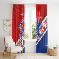 Basketball Fan Jersey Croatian Window Curtain Hrvatska-The Chequered Ones - Wonder Print Shop