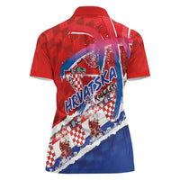Basketball Fan Jersey Croatian Women Polo Shirt Hrvatska-The Chequered Ones - Wonder Print Shop