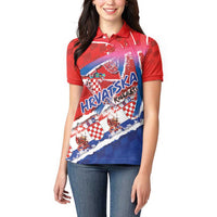 Basketball Fan Jersey Croatian Women Polo Shirt Hrvatska-The Chequered Ones - Wonder Print Shop