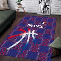 Basketball Fan Jersey French Area Rug Paris Architectural Heritage Checkered Style - Wonder Print Shop