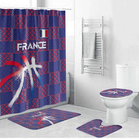 Basketball Fan Jersey French Bathroom Set Paris Architectural Heritage Checkered Style - Wonder Print Shop
