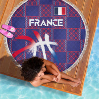 Basketball Fan Jersey French Beach Blanket Paris Architectural Heritage Checkered Style - Wonder Print Shop