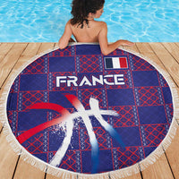 Basketball Fan Jersey French Beach Blanket Paris Architectural Heritage Checkered Style - Wonder Print Shop