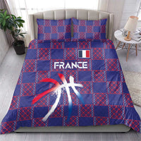 Basketball Fan Jersey French Bedding Set Paris Architectural Heritage Checkered Style - Wonder Print Shop