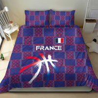 Basketball Fan Jersey French Bedding Set Paris Architectural Heritage Checkered Style - Wonder Print Shop