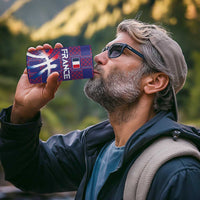 Custom Basketball Fan Jersey French 4 in 1 Can Cooler Tumbler Paris Architectural Heritage Checkered Style - Wonder Print Shop