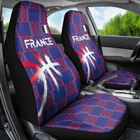 Basketball Fan Jersey French Car Seat Cover Paris Architectural Heritage Checkered Style - Wonder Print Shop