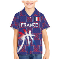 Custom Basketball Fan Jersey French Family Matching Mermaid Dress and Hawaiian Shirt Paris Architectural Heritage Checkered Style - Wonder Print Shop