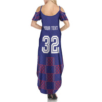 Custom Basketball Fan Jersey French Family Matching Summer Maxi Dress and Hawaiian Shirt Paris Architectural Heritage Checkered Style - Wonder Print Shop