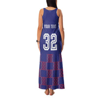 Custom Basketball Fan Jersey French Family Matching Tank Maxi Dress and Hawaiian Shirt Paris Architectural Heritage Checkered Style - Wonder Print Shop