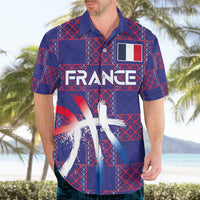Custom Basketball Fan Jersey French Hawaiian Shirt Paris Architectural Heritage Checkered Style - Wonder Print Shop