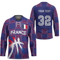 Custom Basketball Fan Jersey French Hockey Jersey Paris Architectural Heritage Checkered Style - Wonder Print Shop