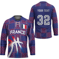Custom Basketball Fan Jersey French Hockey Jersey Paris Architectural Heritage Checkered Style - Wonder Print Shop