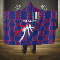 Basketball Fan Jersey French Hooded Blanket Paris Architectural Heritage Checkered Style - Wonder Print Shop