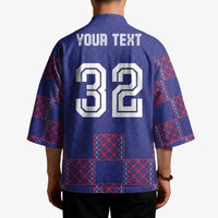Custom Basketball Fan Jersey French Kimono Paris Architectural Heritage Checkered Style - Wonder Print Shop