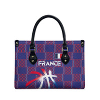 Basketball Fan Jersey French Leather Bag Paris Architectural Heritage Checkered Style - Wonder Print Shop